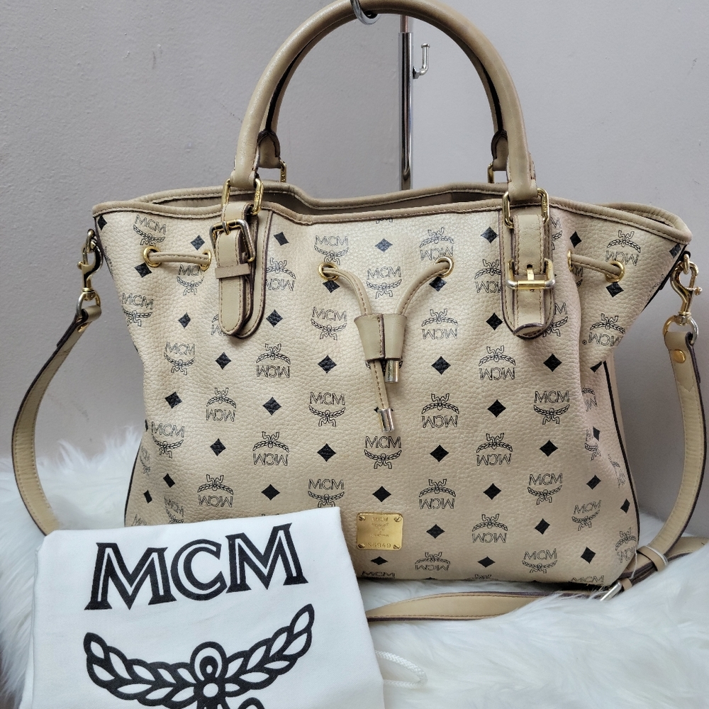 MCM Women's Beige Tote Bag